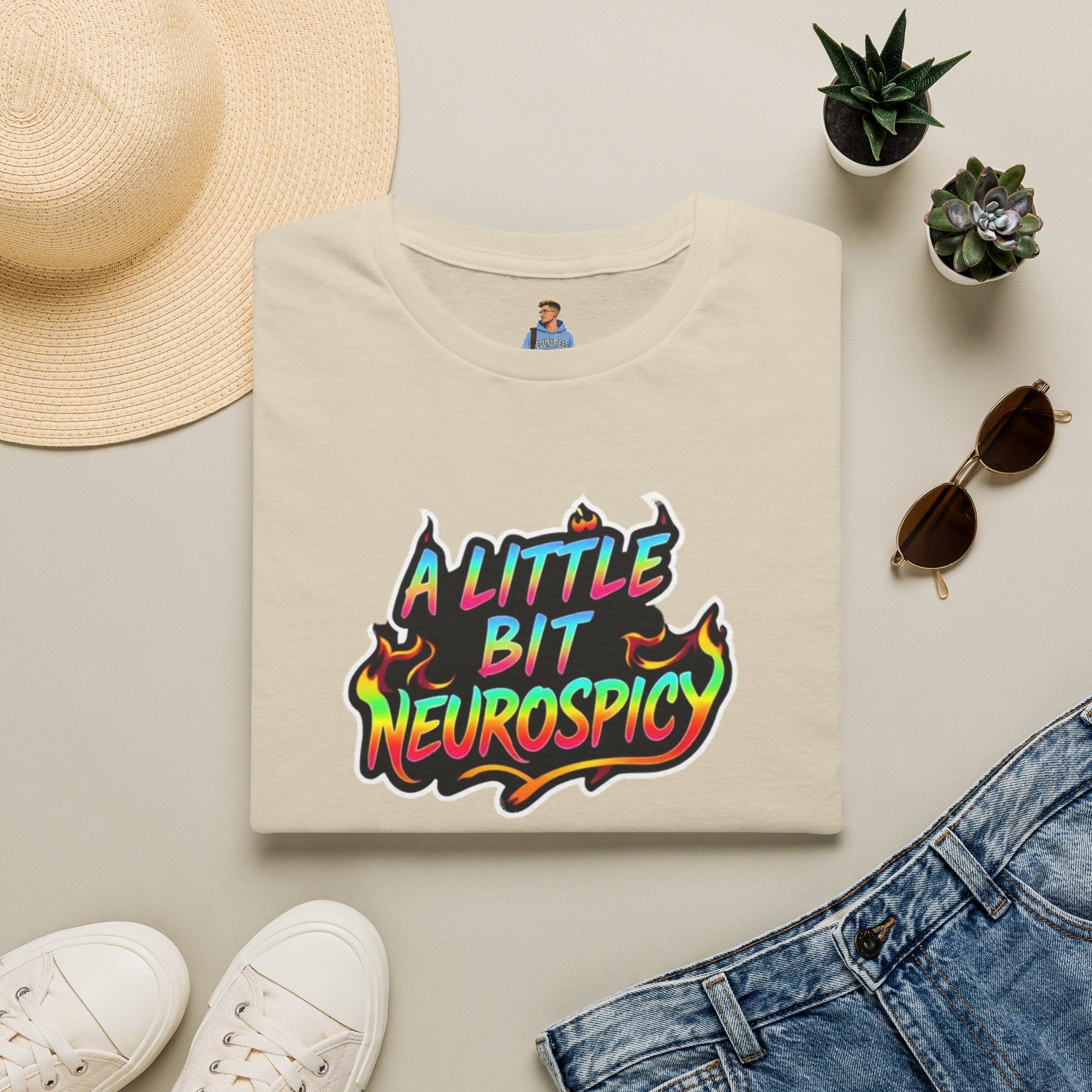 A Little Bit Neurospicy Unisex Softstyle T-Shirt - Fun & Quirky Graphic Tee for Neurodivergent Awareness