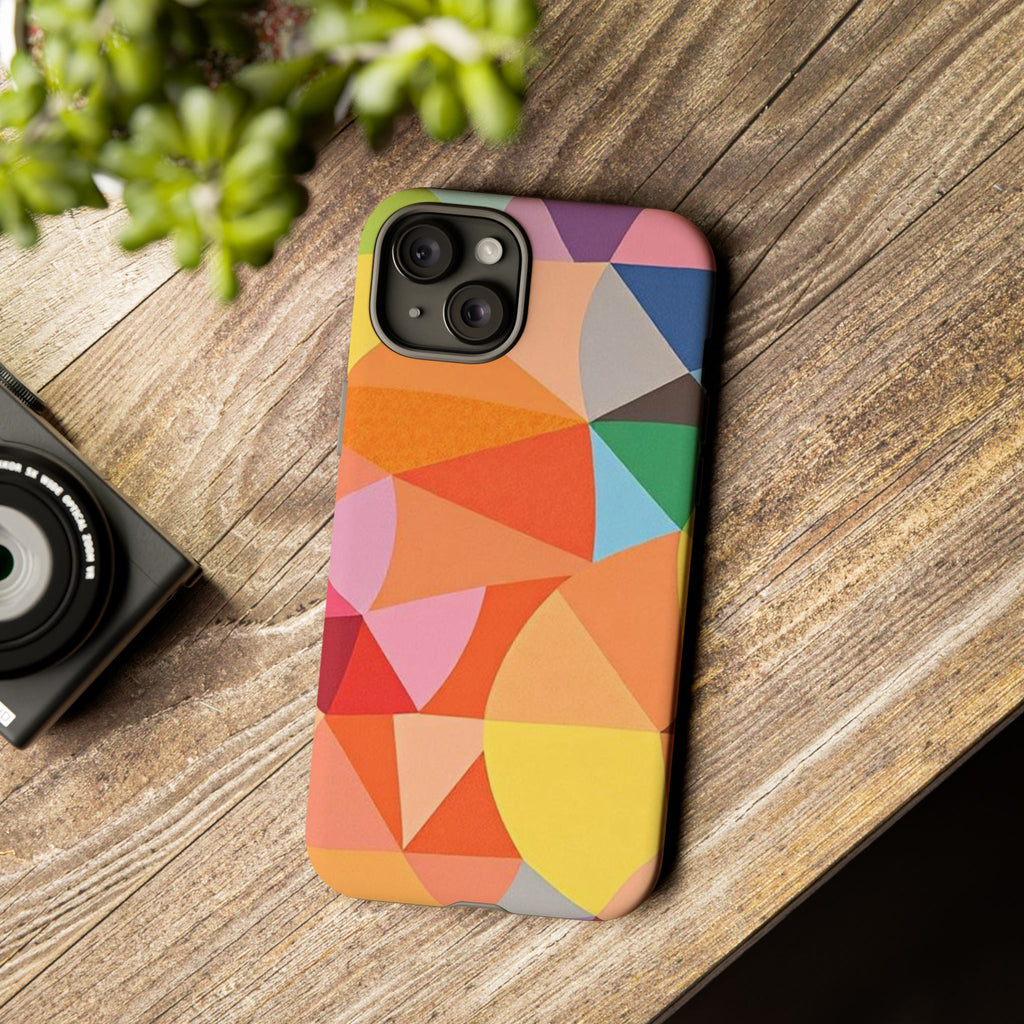 Colorful Geometric Tough Phone Case for iPhone