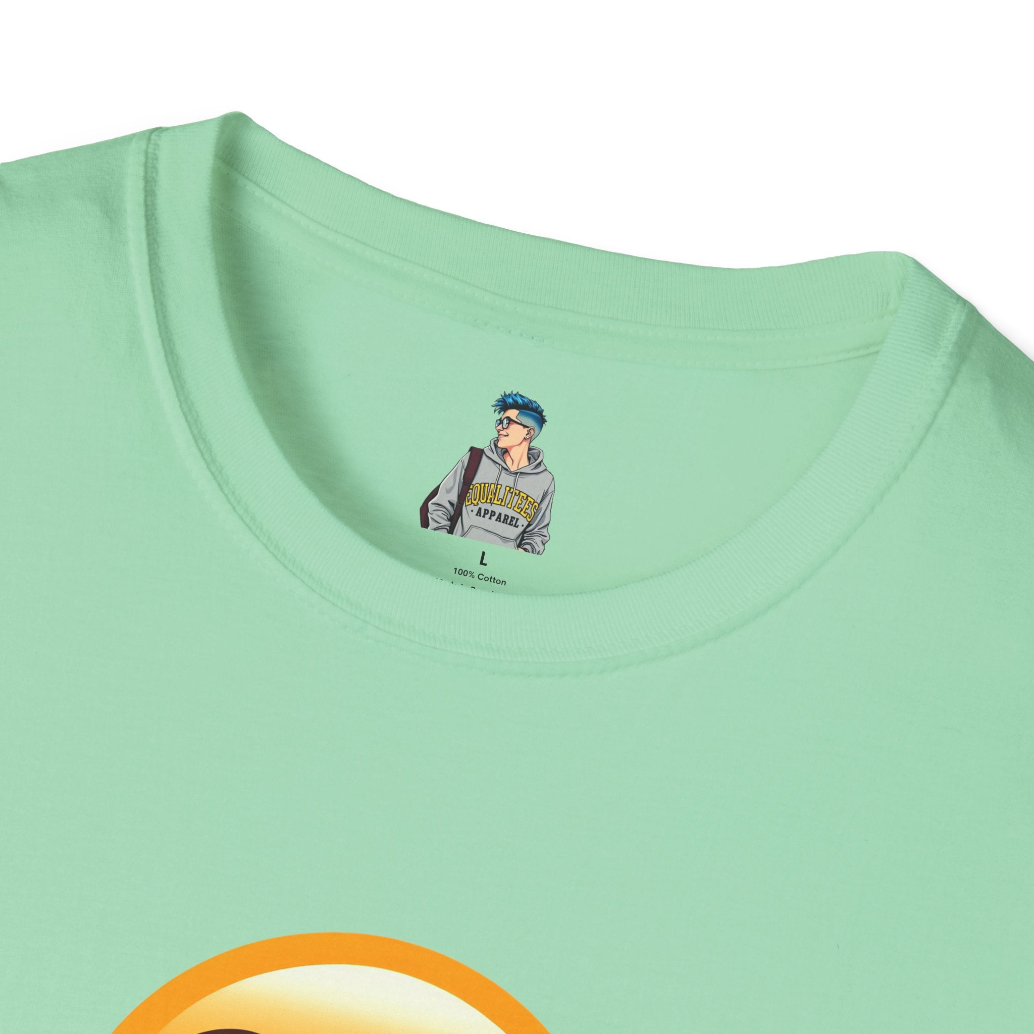 Unisex Softstyle T-Shirt with Eye Roll Emoji | Casual Graphic Tee for Everyday Humor