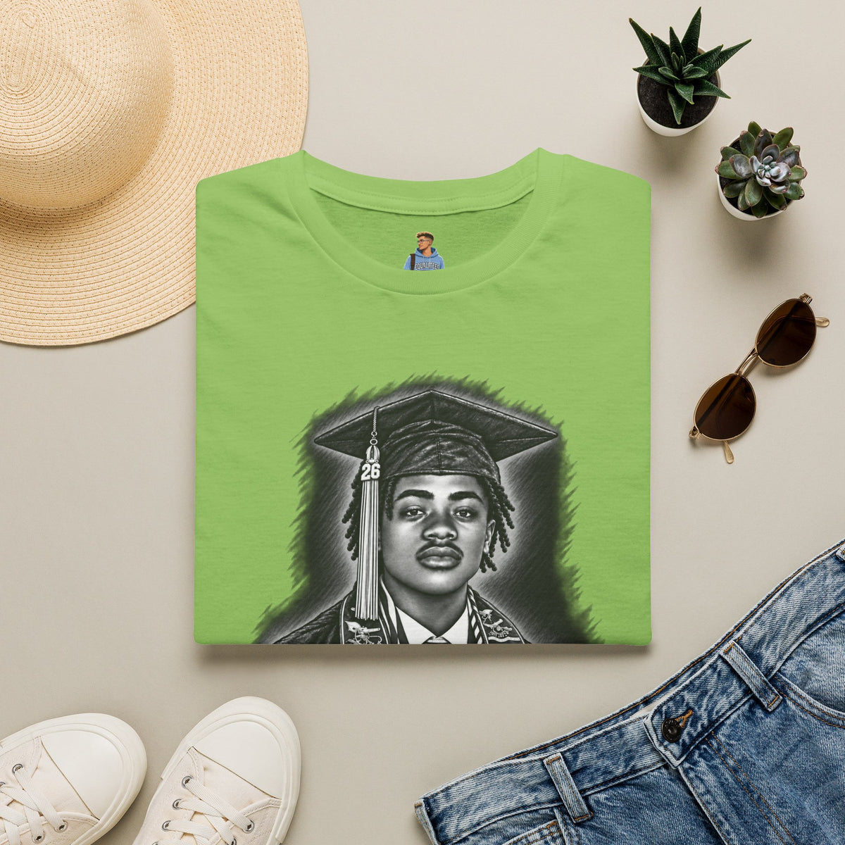 Portrait Front and Back - In Memory of Pierre Damas Bel T-Shirt