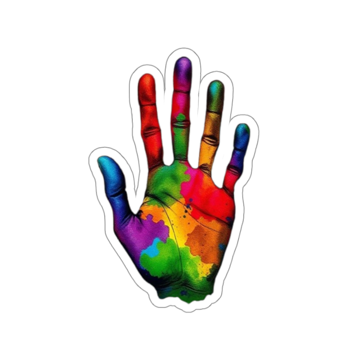 Die-Cut Stickers - Rainbow Handprint