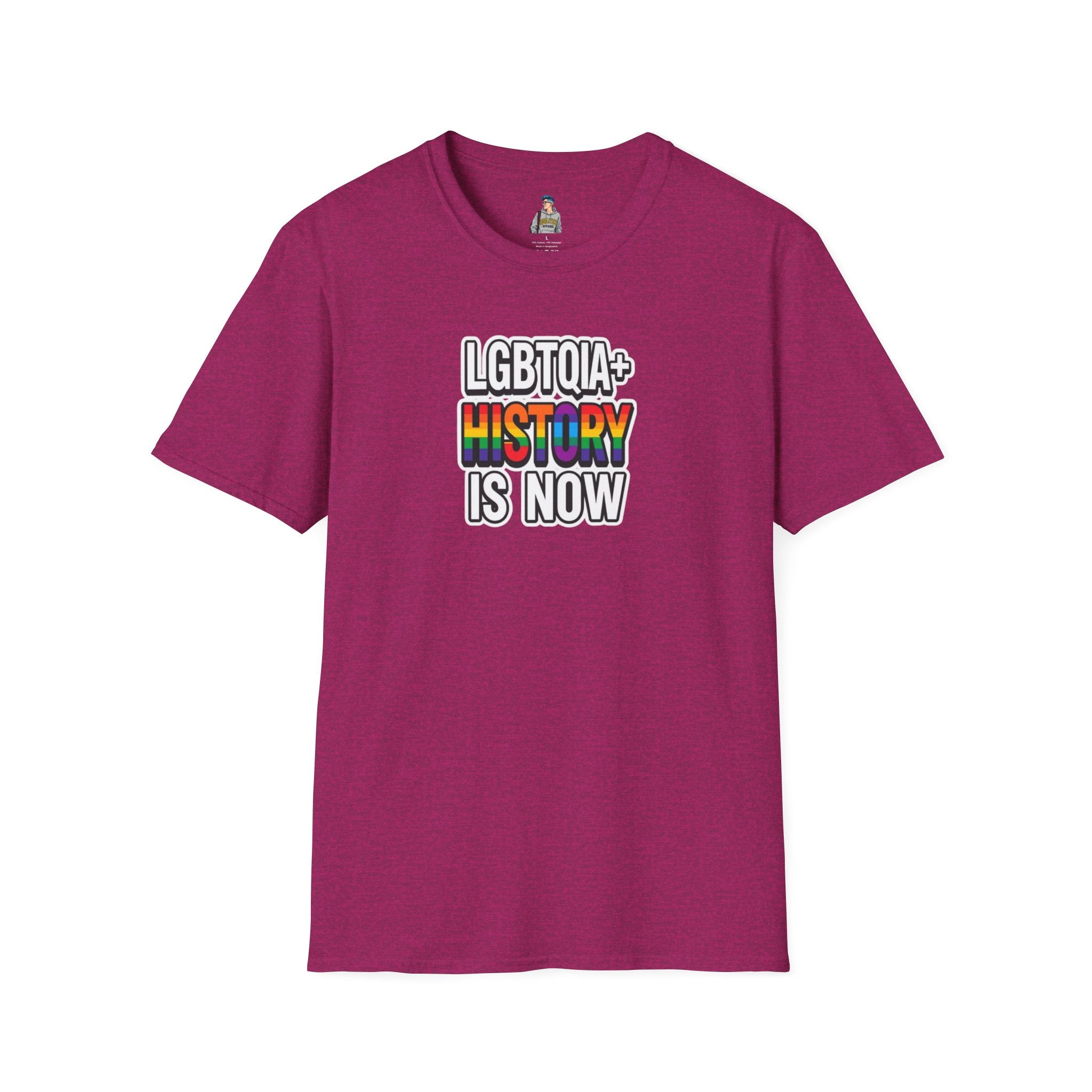 LGBTQIA+ History Is Now Unisex Softstyle T-Shirt