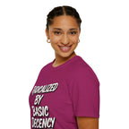 Radicalized by Basic Decency T-Shirt | Social Justice Slogan Shirt