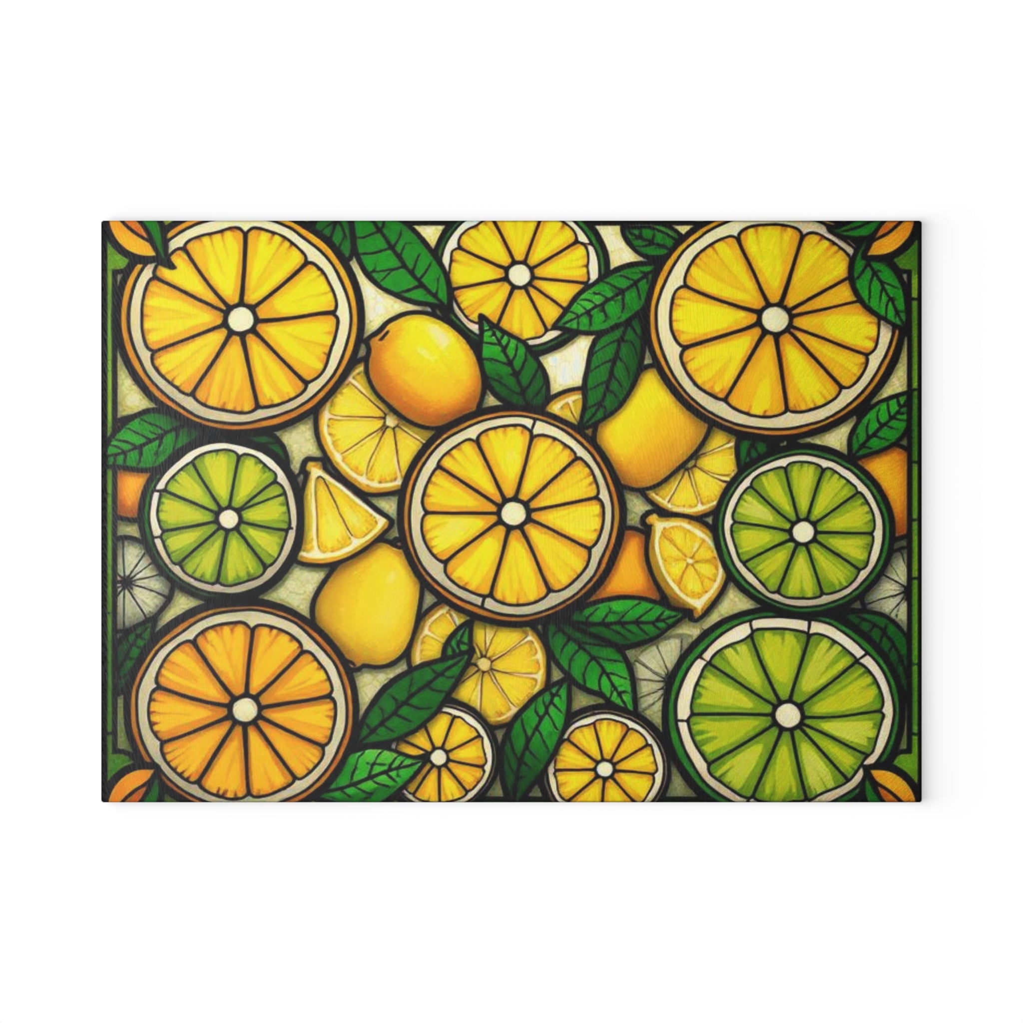 Vibrant Citrus Glass Cutting Board - Perfect for Kitchen Decor & Gifts