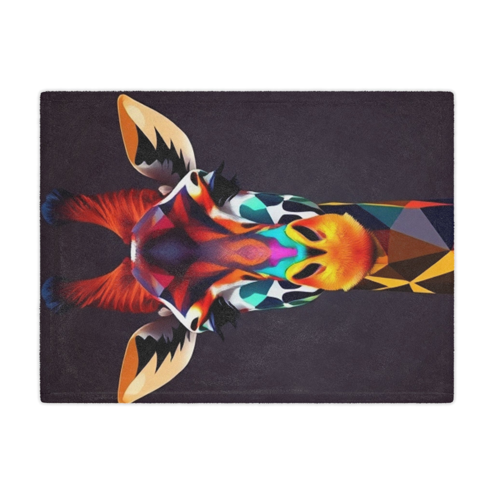 Colorful Giraffe Microfiber Blanket