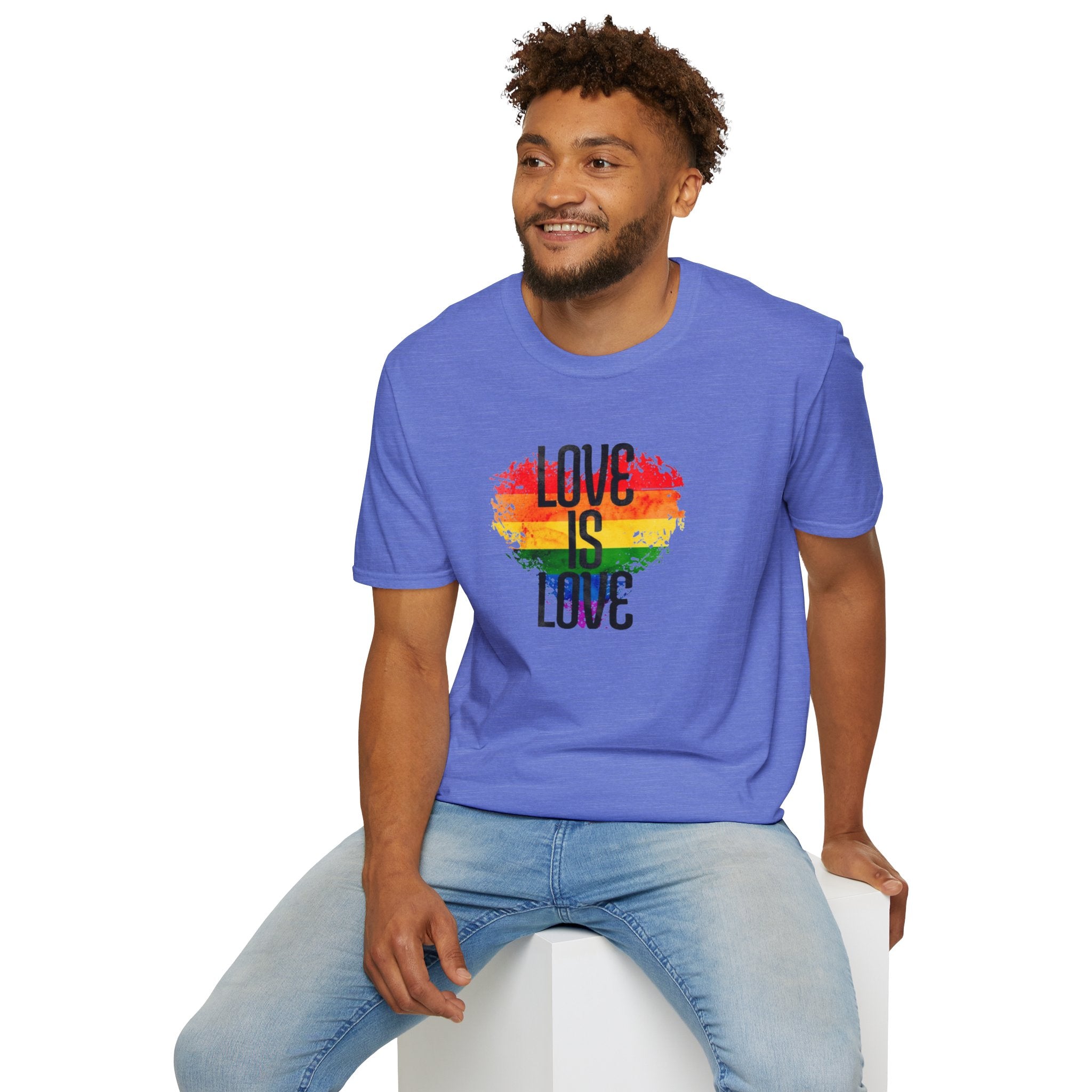 Pride Love Is Love Unisex Softstyle T-Shirt - EqualiTees.Me