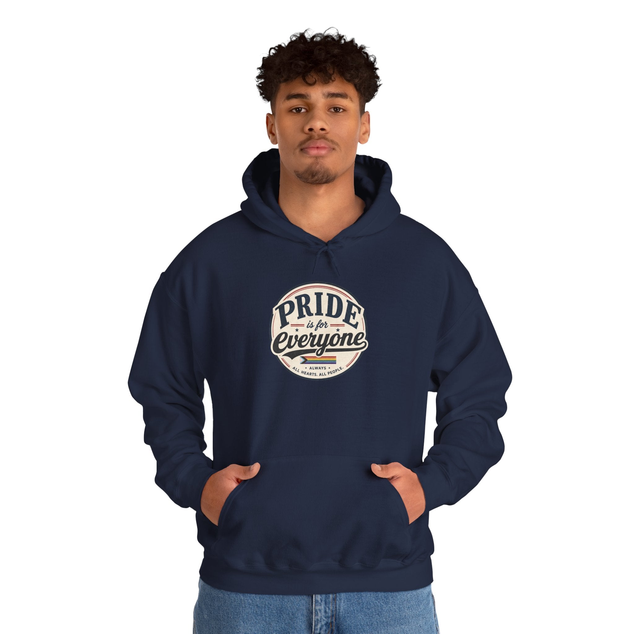Pride Is For Everyone Pullover Hoodie — Vintage Graphic Inclusivity Sweatshirt