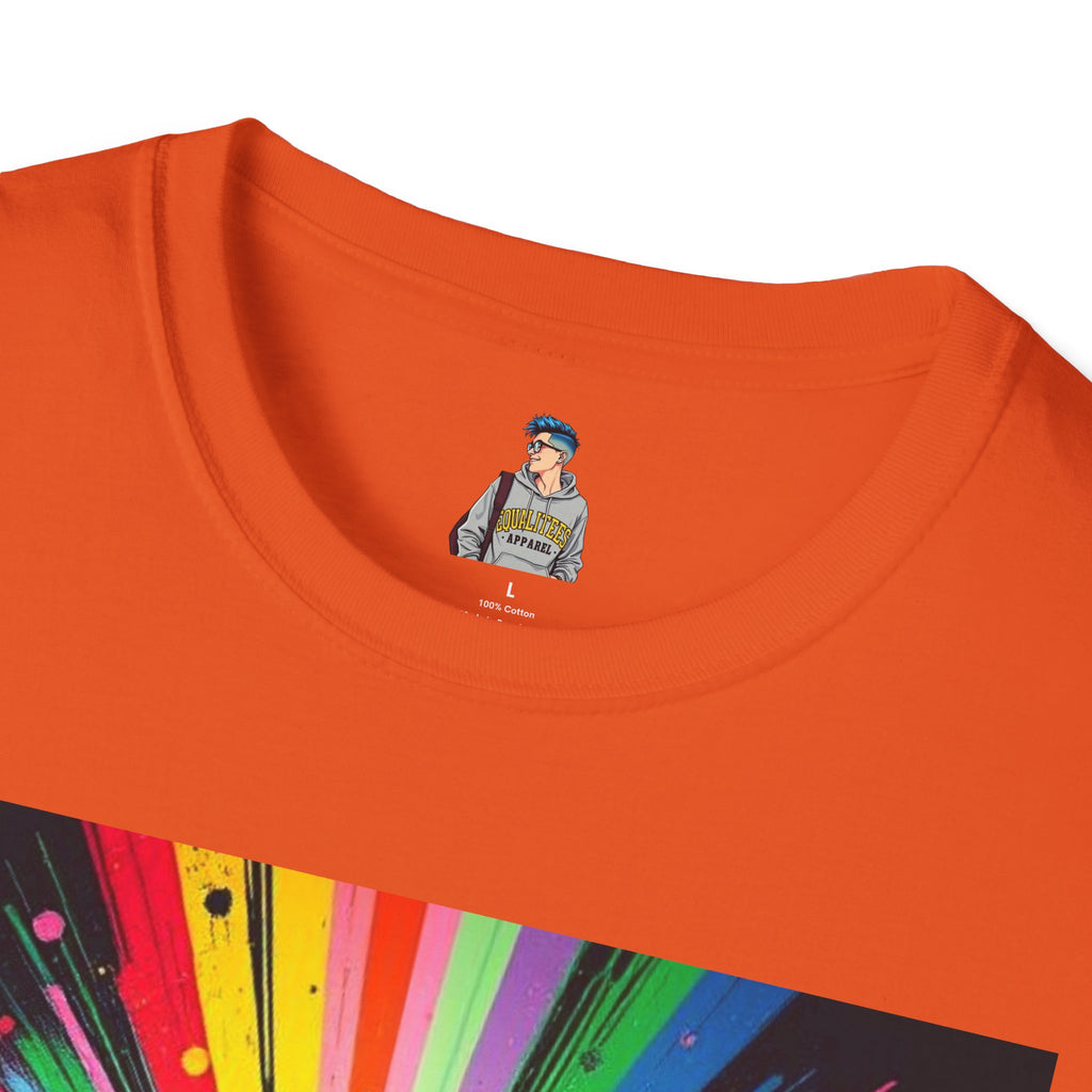 Unisex Softstyle T-Shirt - 'Queer People Belong Everywhere' Pride Graphic Tee
