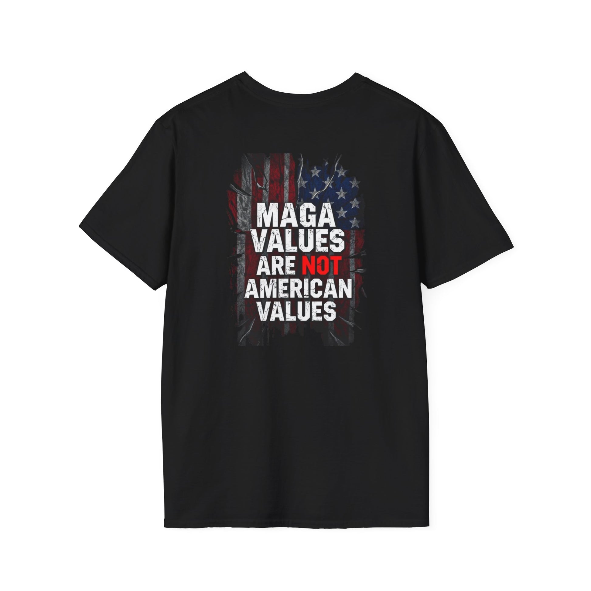 Unisex Softstyle T-Shirt - 'The People United' & 'MAGA Values Are NOT American Values' Graphic Tee
