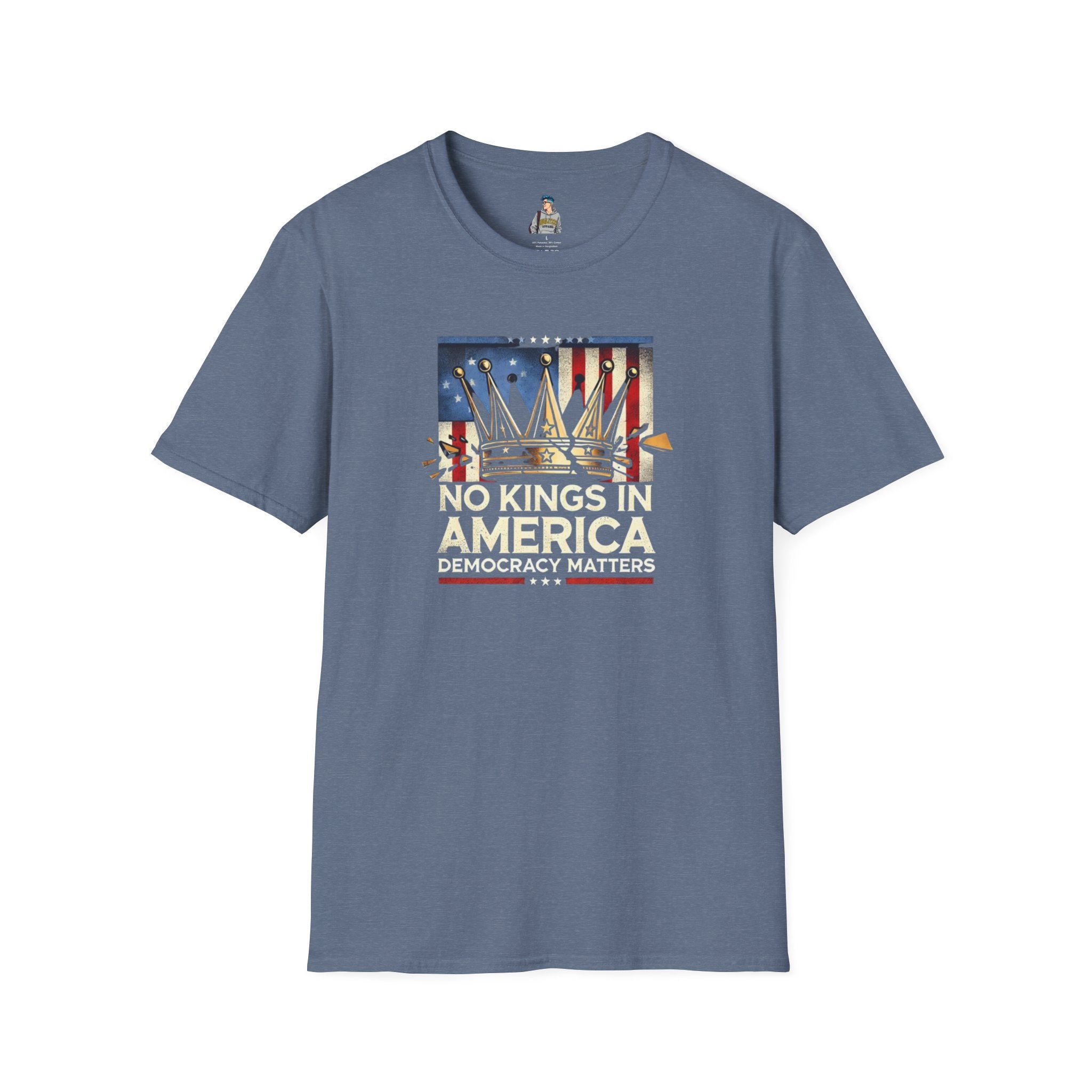 No Kings in America-Democracy Matters  Unisex Softstyle T-Shirt