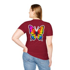 Rainbow Butterfly Cocoon Pride T-Shirt | Unisex Softstyle Tee