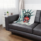 Patriotic Microfiber Blanket RESIST Lady Liberty Design