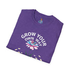 Grow Your Own Way Trans Pride Unisex T-Shirt - Floral Design for Garden Lovers