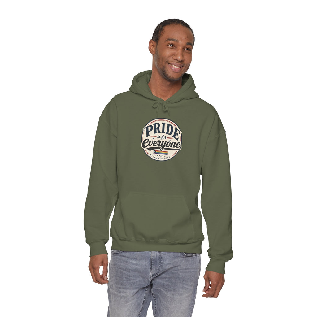 Pride Is For Everyone Pullover Hoodie — Vintage Graphic Inclusivity Sweatshirt