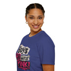 Boys Can Wear Pink T-Shirt — Bold Retro Feminist Graphic Tee