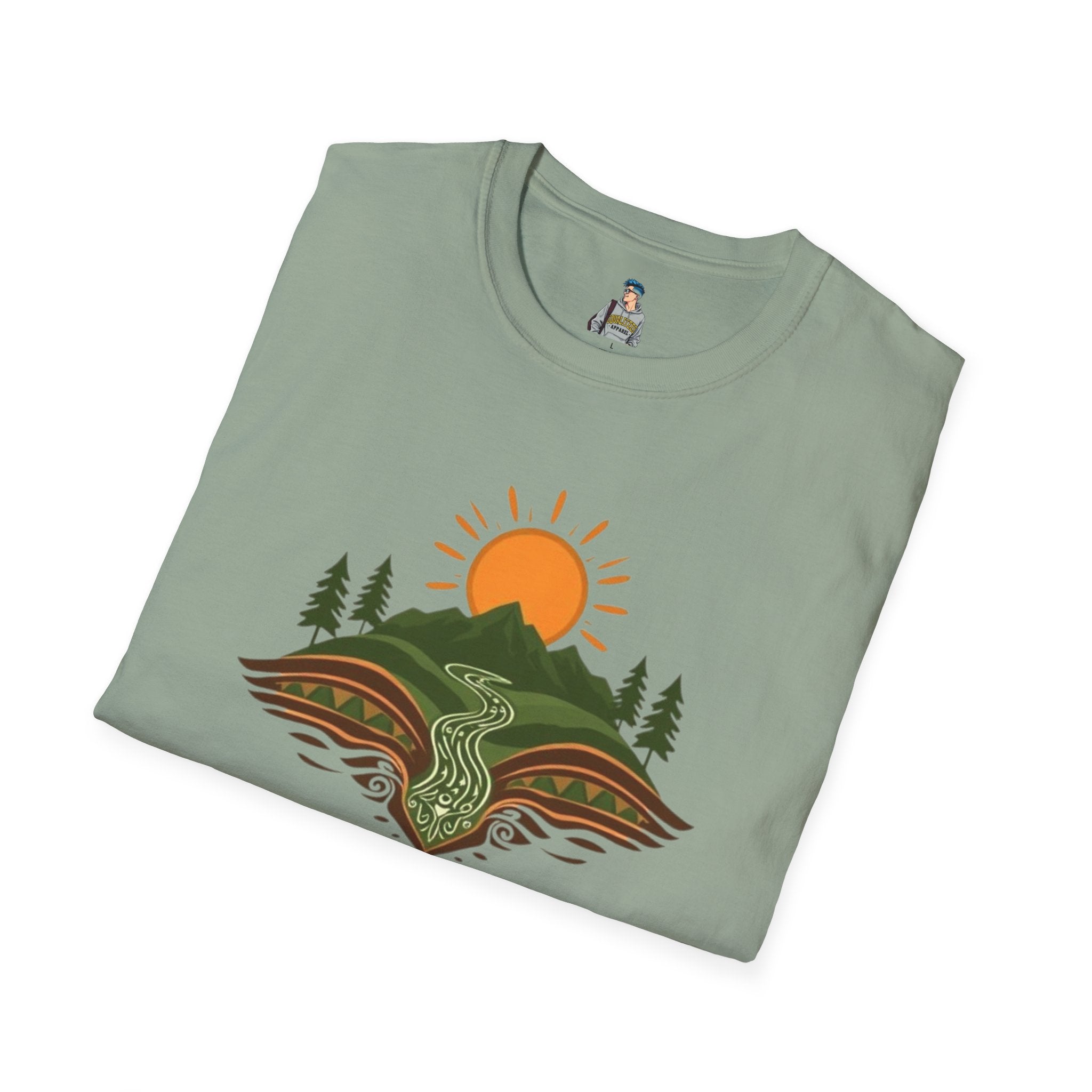 Mountain Scene Unisex Softstyle T-shirt