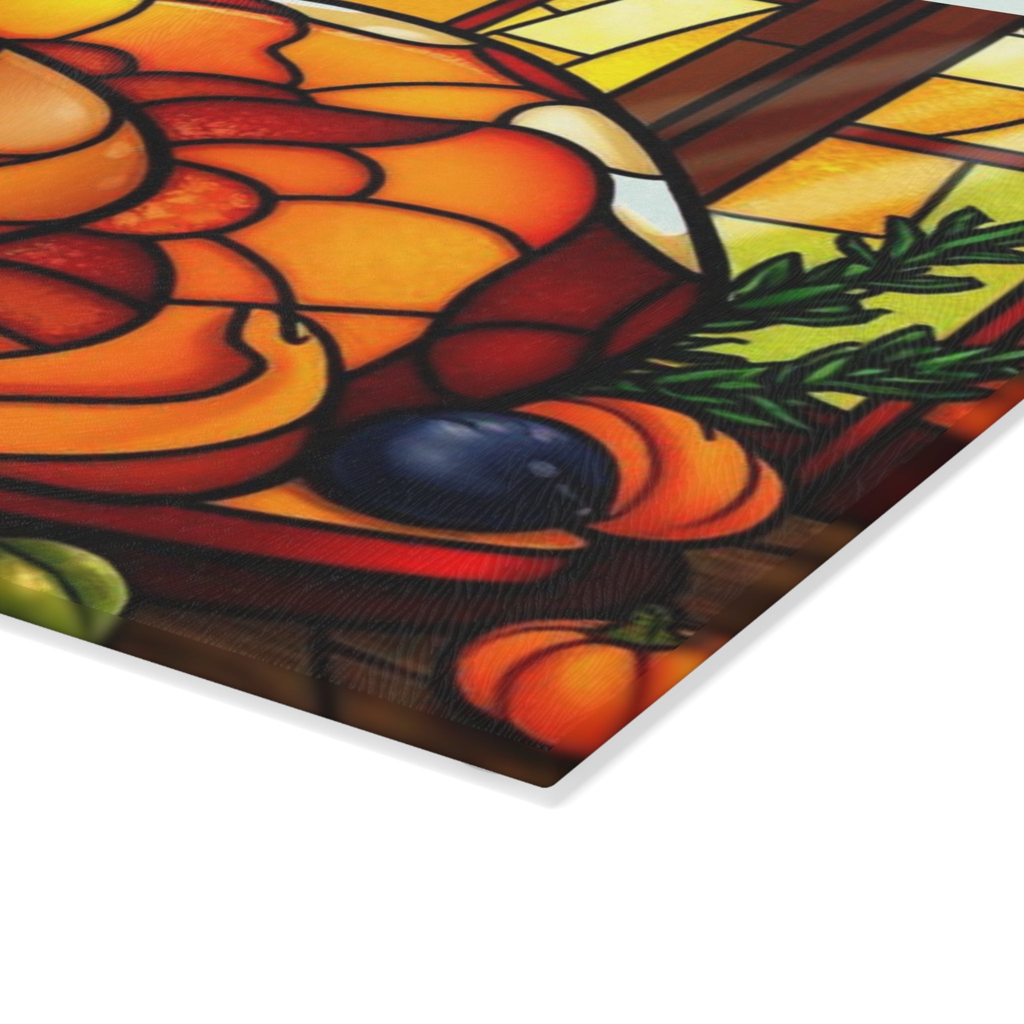 Stained Glass Thanksgiving Cutting Board - Perfect for Holiday Cooking