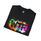 WTF Color Splash T-Shirt — Bold Rainbow Graphic Tee