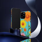 Floral Tough Phone Case for iPhone — Bright Daisy Garden Protective Cover