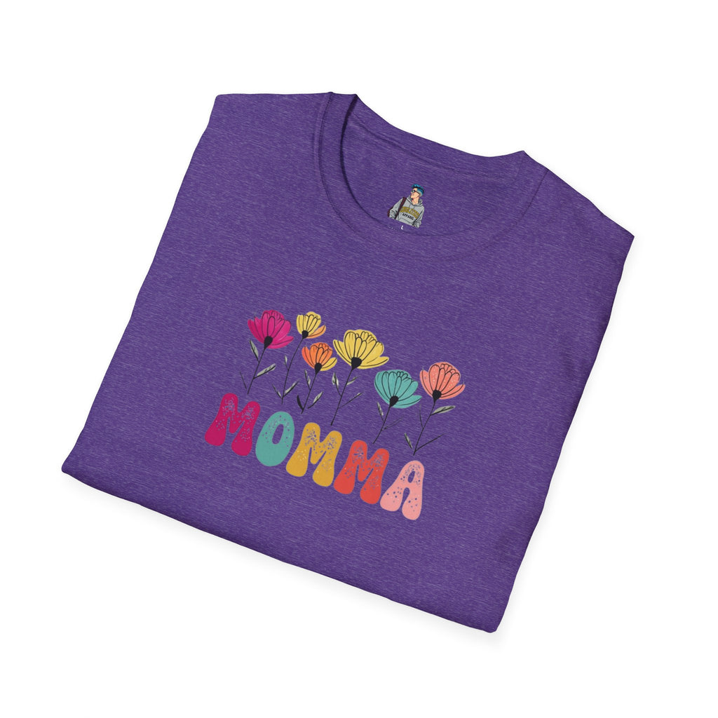 Floral 'Momma' Unisex Softstyle T-Shirt - Perfect for Mother's Day & Everyday Wear