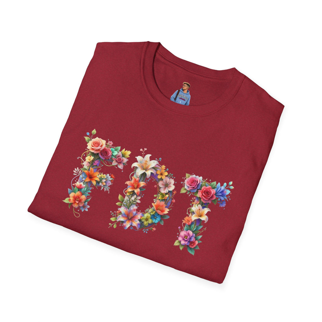 FDT Bold Floral Typography T-Shirt