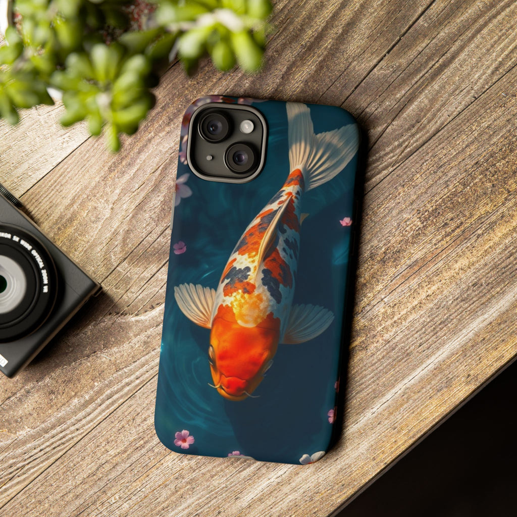 Peaceful Koi Cherry Blossom Tough Cases For Android & iPhone
