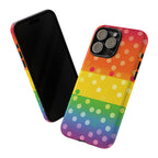 Rainbow Polka Dot Tough Phone Case for iPhone