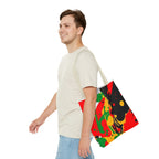 Green, Red Yellow Paint Splatter Tote Bag