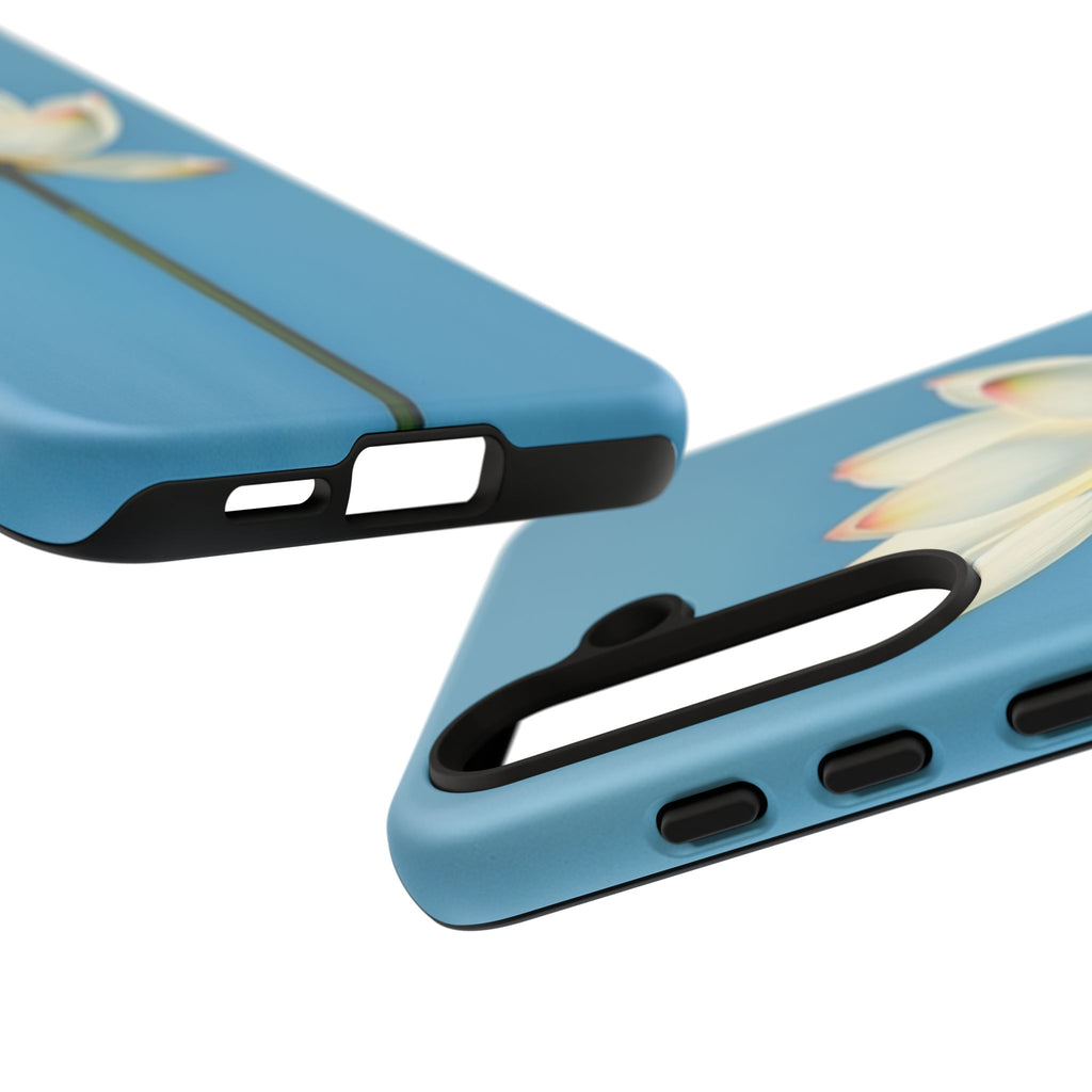 Open White Peace Lily Design Tough Case For Android & iPhone
