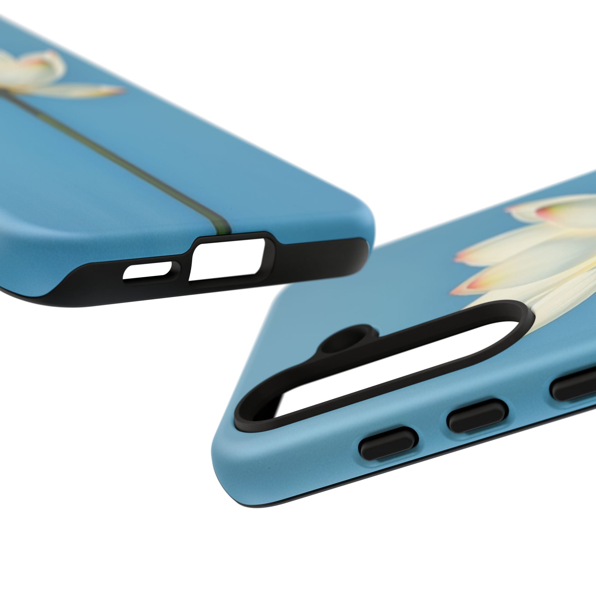 Open White Peace Lily Design Tough Case For Android & iPhone