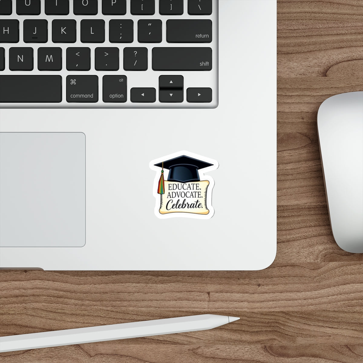 Graduation Celebration Die-Cut Stickers - Educate Advocate Celebrate