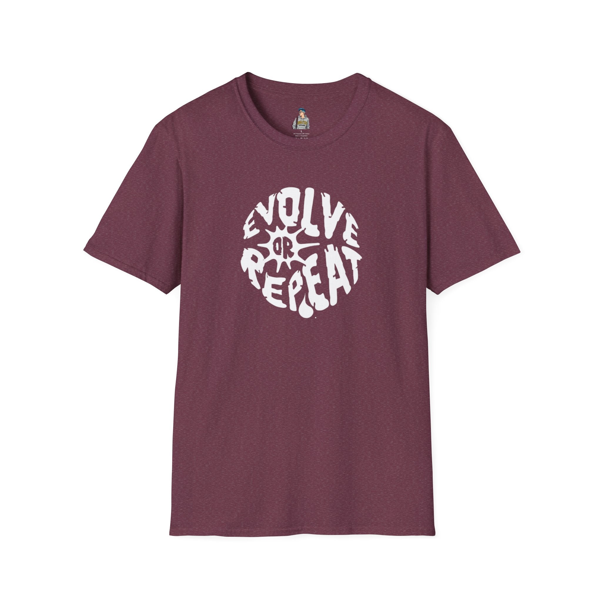 Evolve or Repeat Unisex Softstyle T-Shirt - Modern Inspirational Tee