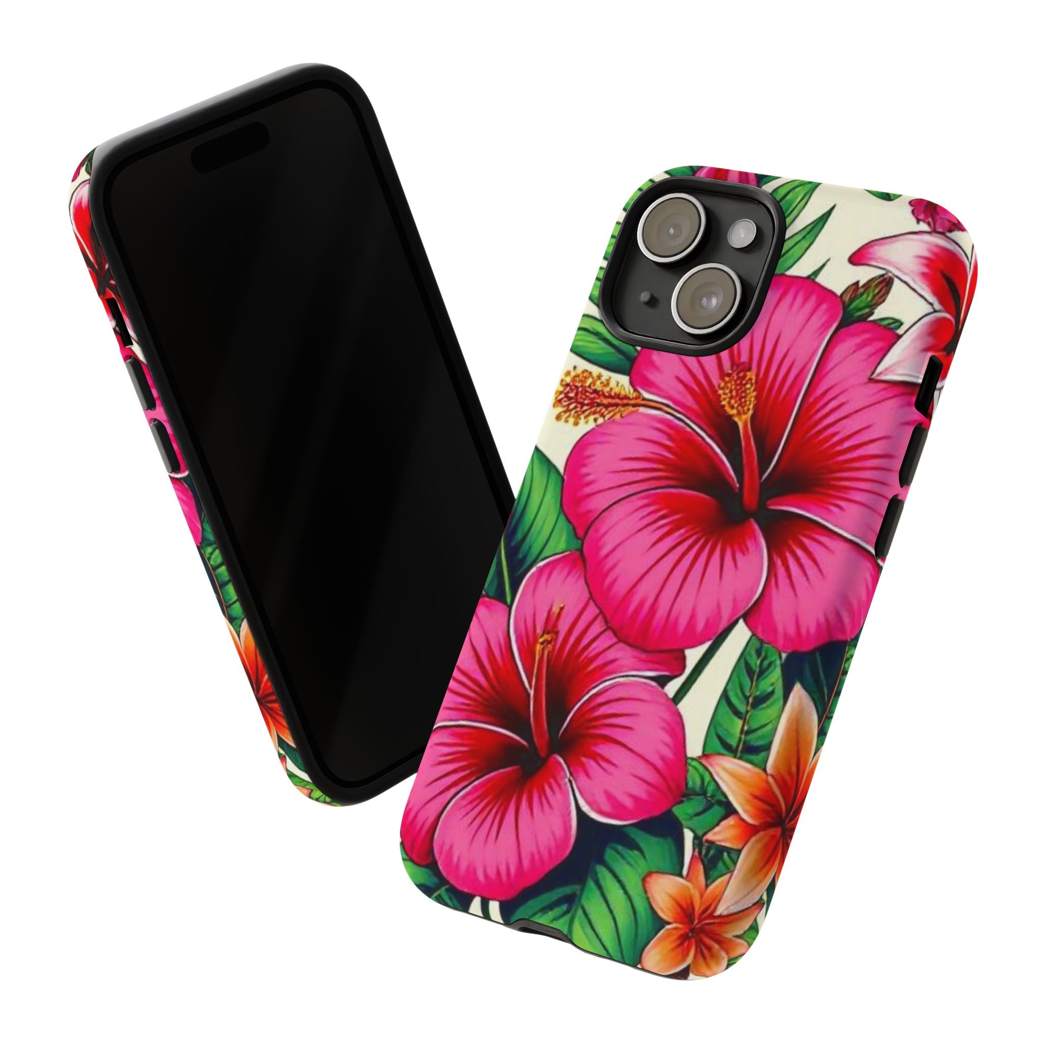 Tropical Hibiscus Phone Case for iPhone — Floral Tough Protective Cover