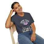 Grow Your Own Way Trans Pride Unisex T-Shirt - Floral Design for Garden Lovers
