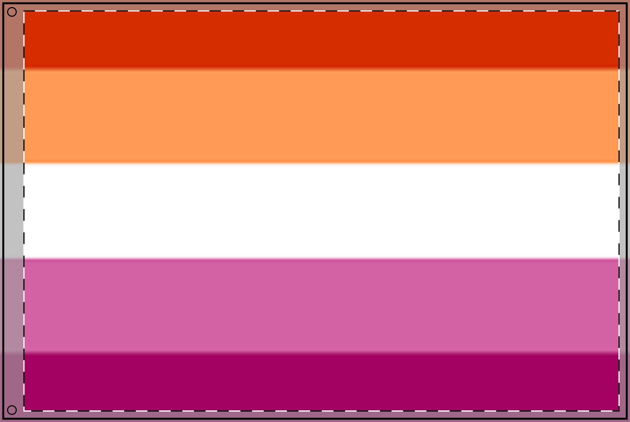Double Sided Lesbian Pride Flag - Vibrant Rainbow Decorative Banner for Parades and Celebrations