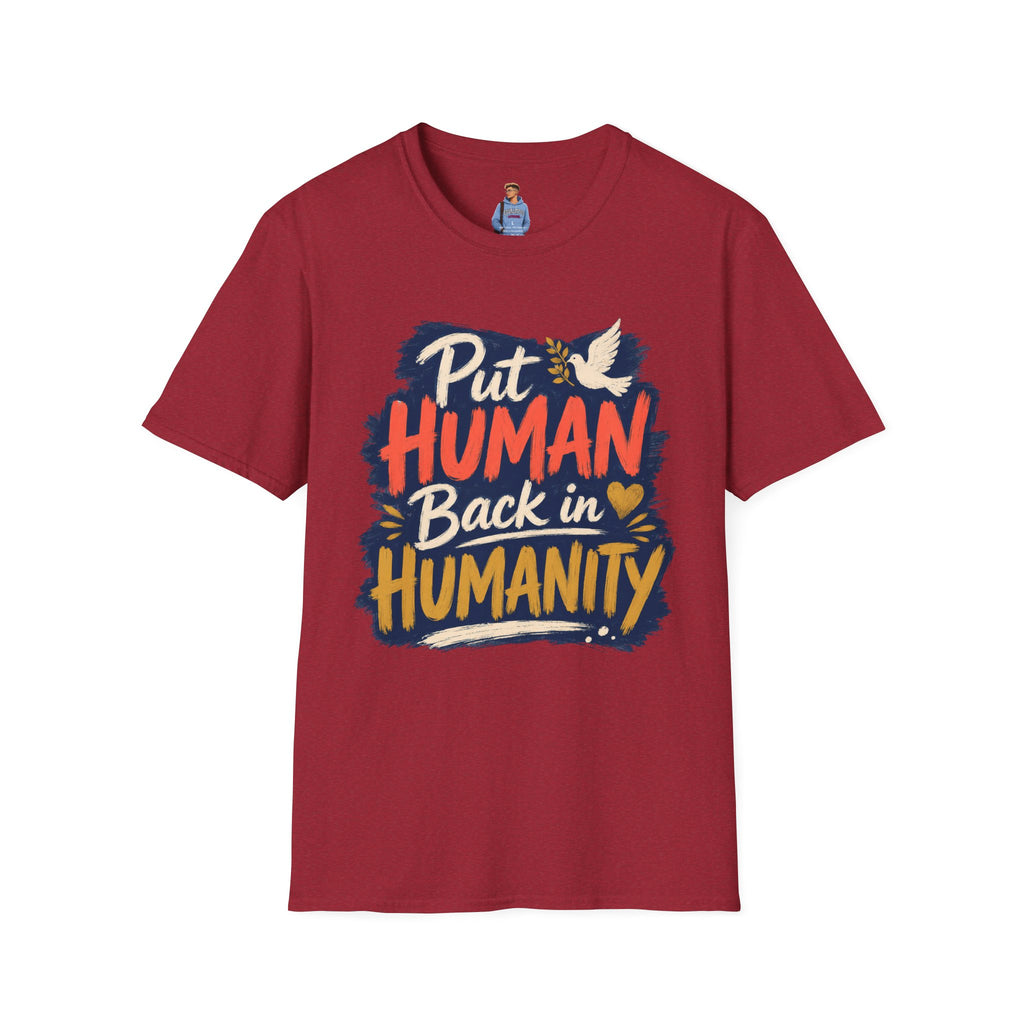 Put Human Back in Humanity T-Shirt — Inspirational Peace Dove Tee
