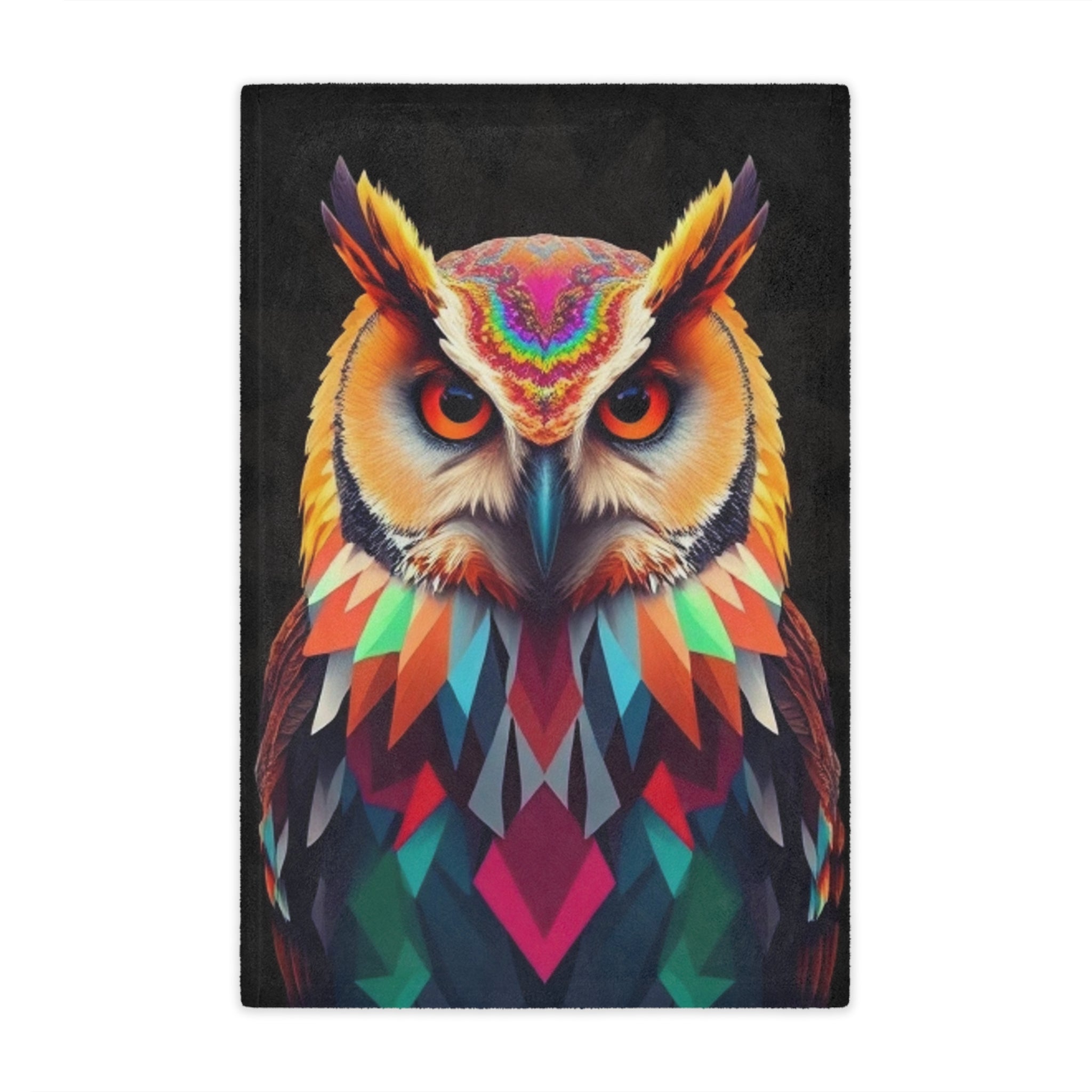 Fractal Owl Microfiber Blanket