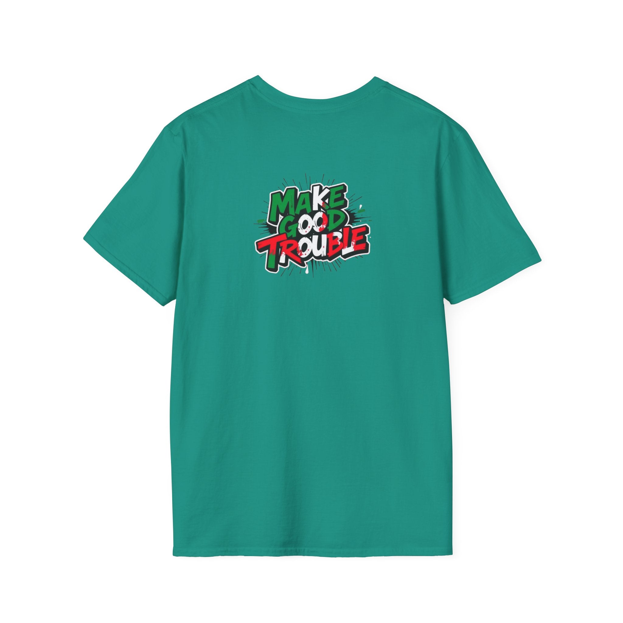 Make Good Trouble Unisex Softstyle T-Shirt | Fun Graphic Tee for Activists & Trendsetters