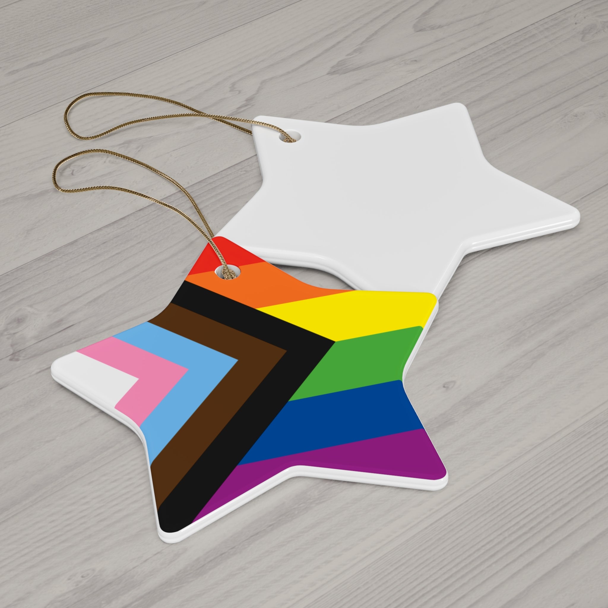 Pride Celebration Ceramic Ornaments - 4 Colorful Shapes