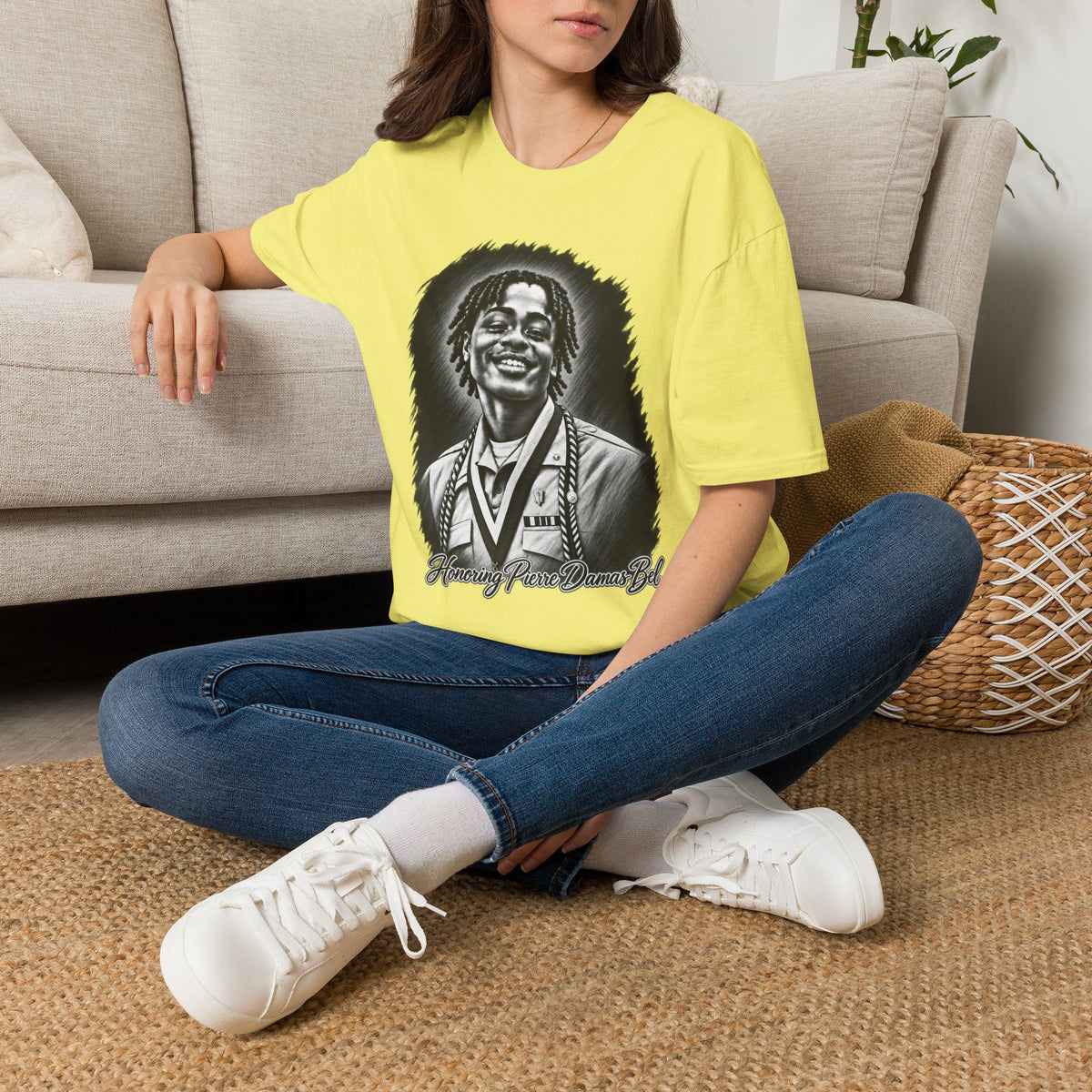 Smiling Portrait Front - In Memory of Pierre Damas Bel T-Shirt