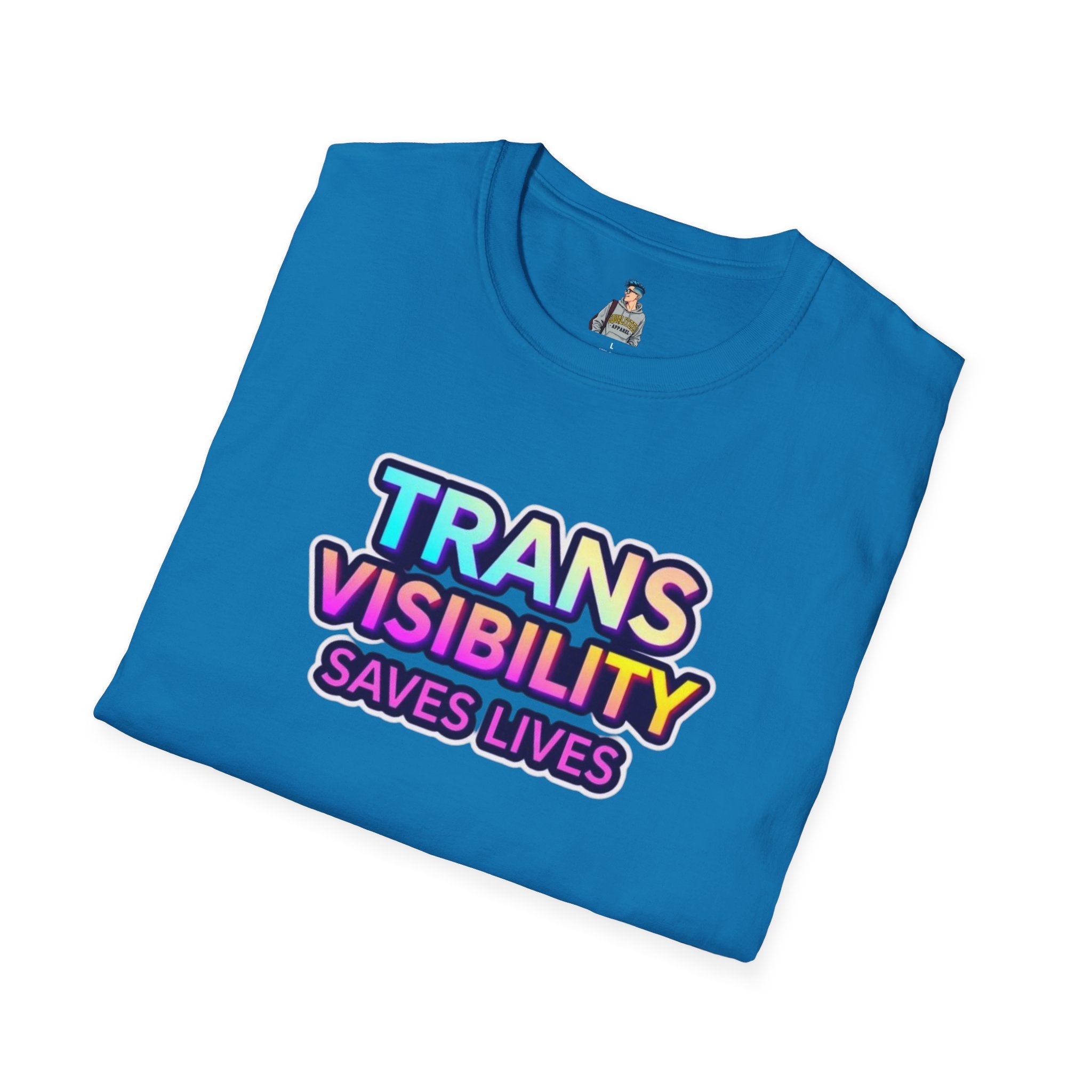 Unisex Softstyle T-Shirt - Trans Visibility Saves Lives Statement Tee