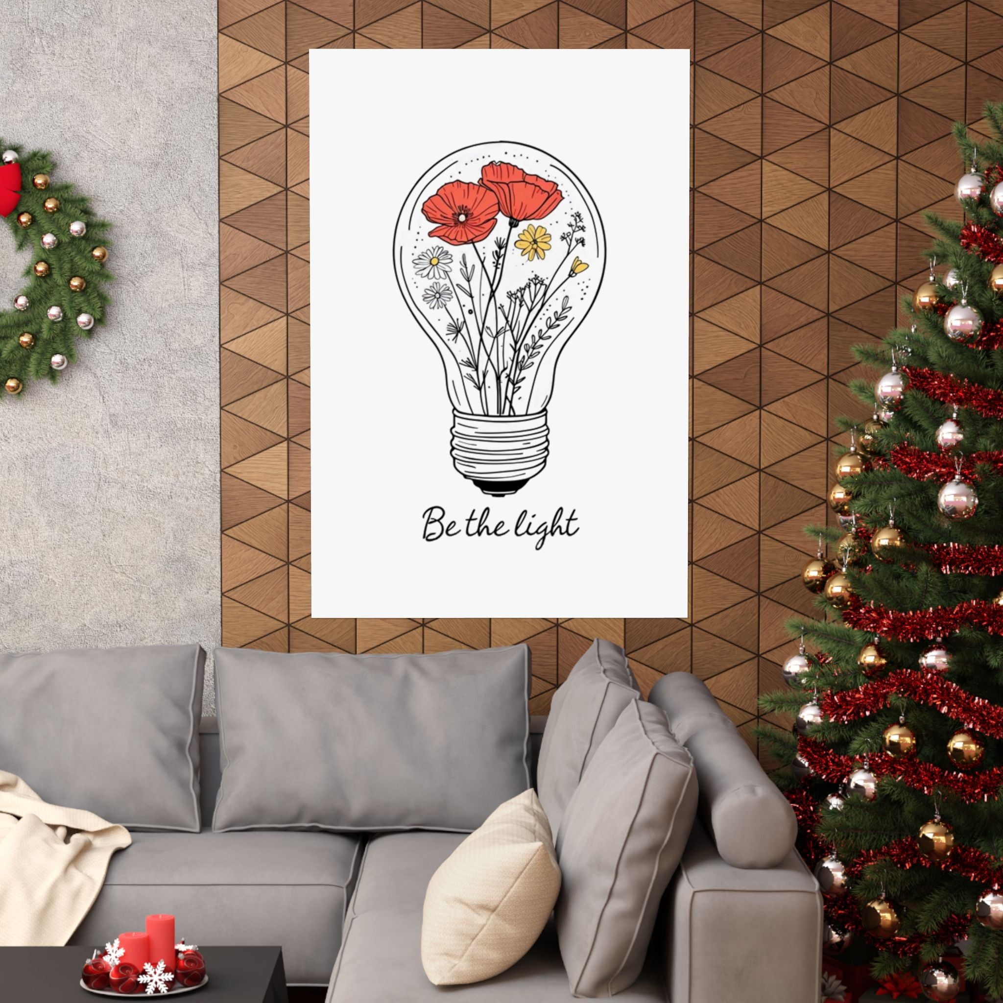 Inspirational Matte Vertical Poster - 'Be the Light'