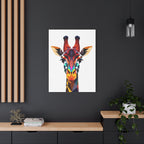 Colorful Giraffe Canvas Art - Vibrant Stretched Wall Decor for Animal Lovers