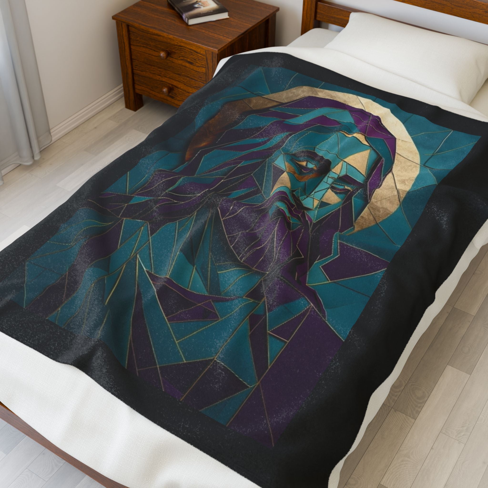 Portrait of Jesus Velveteen Plush Blanket – For Comfort and Warmth