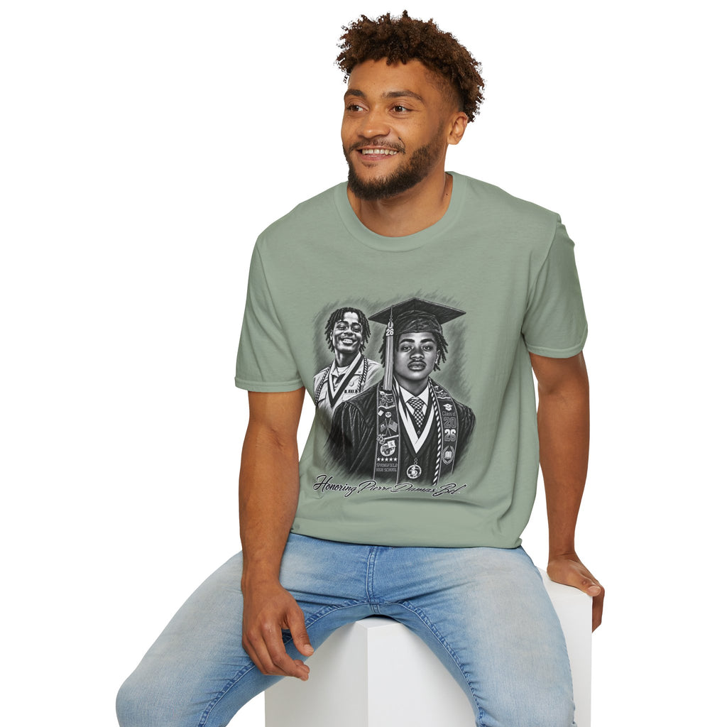 Double Portrait Front - In Memory of Pierre Damas Bel T-Shirt