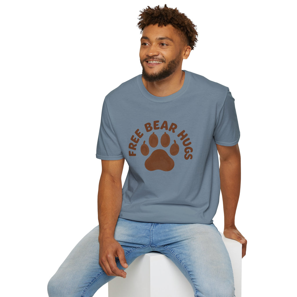 Free Bear Hugs T-Shirt — Cute Paw Print Wildlife Tee