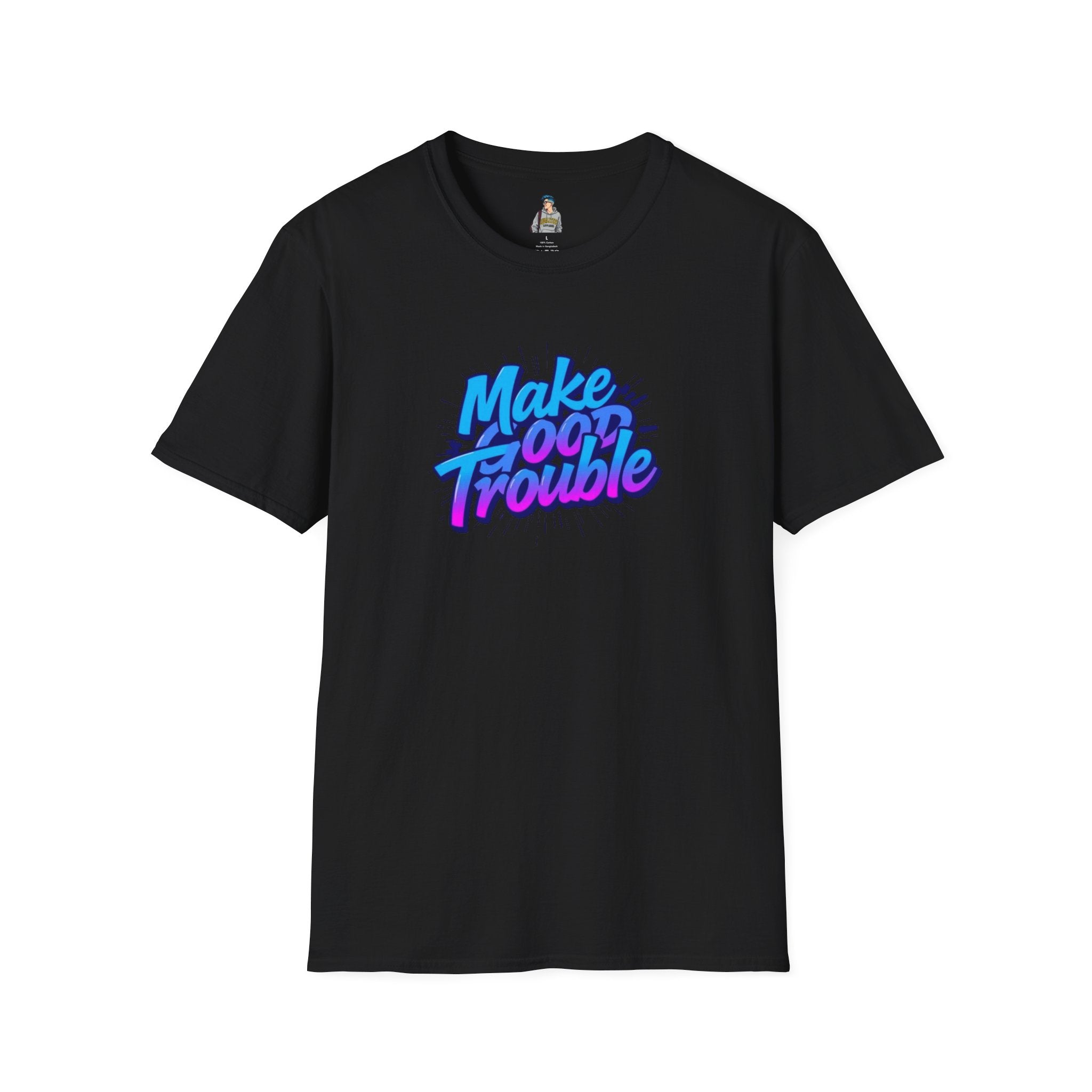 Make Good Trouble Blue Graphic Unisex T-Shirt - Fun & Bold Design for Everyday Wear