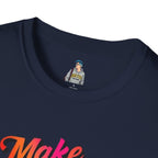 Inspirational Unisex Softstyle T-Shirt - 'Make Good Trouble' Rainbow Statement Tee