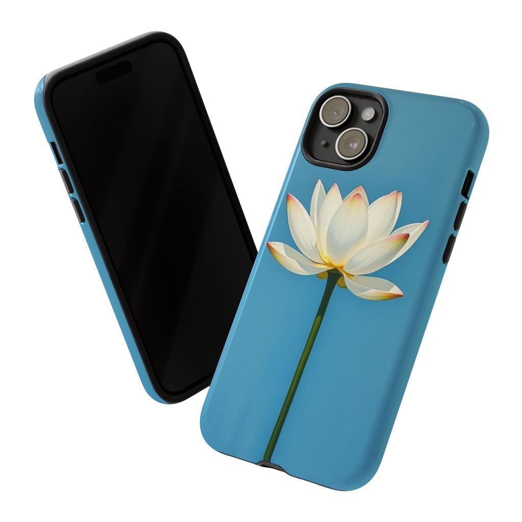 Open White Peace Lily Design Tough Case For Android & iPhone