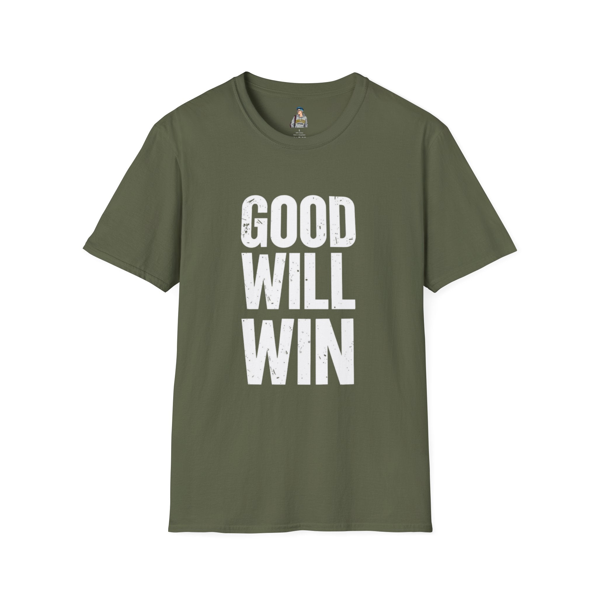 Good Will Win Unisex Softstyle T-Shirt - Inspirational Apparel for Positivity and Support